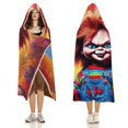 thumbnail image 3 of Child's Play Chucky Wearable Blankets Hooded Soft Hoodie Blanket Winter Warm Throw Blankets Cape 60"x80", 3 of 8