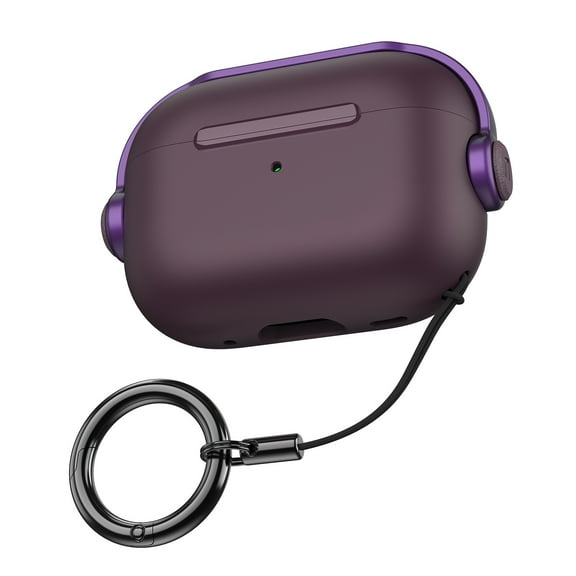 TECH CIRCLE for Apple Airpods Pro (1st Generation) Case with Keychain, Phone Stand, Compatible with Wireless Charging, Protective Lightweight Shockproof Cute Headphone Design Cover, Purple