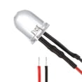 thumbnail image 1 of Bombilla LED preconectada de 12V 20mA - Lámpara redonda de 10 mm con cableado para bricolaje (10 piezas), 1 of 4