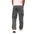 thumbnail image 5 of Rexolia Mens Cargo Pants Breathable Multi Pocket Work Pants Elastic Waist Straight Leg Casual Outdoor Utility Daily Dark Gray 2XL, 5 of 6
