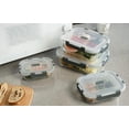 thumbnail image 2 of GENICOOK 8pc Rectangle Cool Lock container with Steam Vent set, Microwavable, Food Container, 2 of 2
