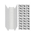 thumbnail image 1 of 100pcs en Acier Inoxydable Serre Verre Clips Serre W Fil Clips Vitrage Z Type Clips, 1 of 5