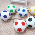 thumbnail image 3 of MesaSe 2 Pcs Key Ring Vibrant Color Water-proof ABS School Carnival Reward Soccer Keychain for Kids Red, 3 of 13