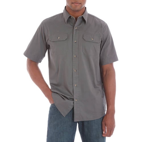 mens short sleeve wrangler shirts