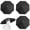Black, variant on 4 Pack Umbrella Hats, 27" Hands-Free Head Umbrealla Hats for Adult, Folding Waterproof Umbrella Cap With Head Strap for Outdoor Party, Fishing, Sun, Rain, Beach