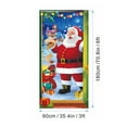 thumbnail image 3 of Wooowa 35×71Inches Christmas Door Covers, Festive Patterned Decor for Home Entryways & Holiday Exteriors, 3 of 7