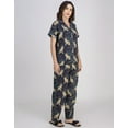 thumbnail image 3 of Moomaya Women's Cotton Printed Pajama Set - Soft Button-Down Night Suit With Short Sleeves, 3 of 8