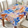 thumbnail image 4 of 54x72 Inch Tablecloth Polyester Square Tablecloth for Home Kitchen Dinner Decor Hand-painted Watercolor Floral, 4 of 9