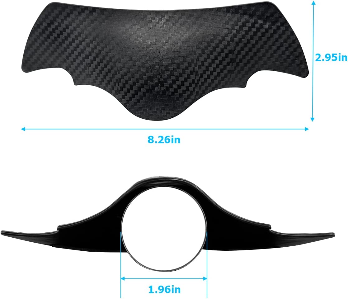 2PCS Car Rear View Mirror Rain Guard with Adjustable Blind Spot Mirrors,  Bat Shaped Carbon Fiber PVC, In Side Mirror Visor Smoke Cover Eyebrows,  Auto Rainproof Protector for SUV Truck