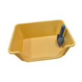 thumbnail image 2 of Milaget Cat Litter Box Cats Litter Basin with High Sides Large Capacity Lowered Front Yellow, 2 of 9