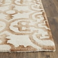 thumbnail image 3 of Safavieh Dip Dye Flower Distressed Wool Area Rug, Ivory/Camel, 5' x 8', 3 of 7