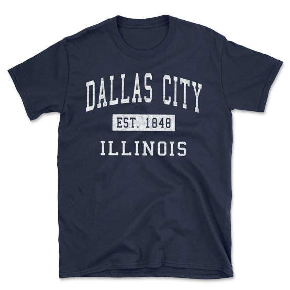 Dallas City Illinois Classic Established Men's Cotton T-Shirt