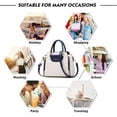 thumbnail image 7 of HMSHA Purses and Handbags for Women Ladies Leather Tote Shoulder Bags Satchel Top Handle Satchel Purse in Pretty Color Combination, 7 of 7