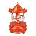 thumbnail image 2 of Tignapoo Colorful Musical Carousel Decoration for Kids - Perfect Birthday and Christmas Gift, Red Design, 18cm Height, Plays "Für Elise", Ideal for Cake Topping and Room Decor, 2 of 2