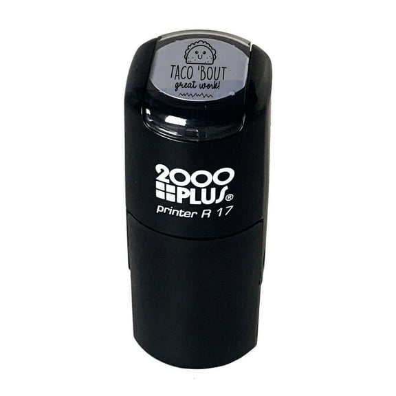 Taco Bout Great Work Stamp / 2000 Plus Self Inking Teacher Stamper / 9/16" Small Black Imprint Taco Pun Planner Worksheet School Homework Classroom Stamp
