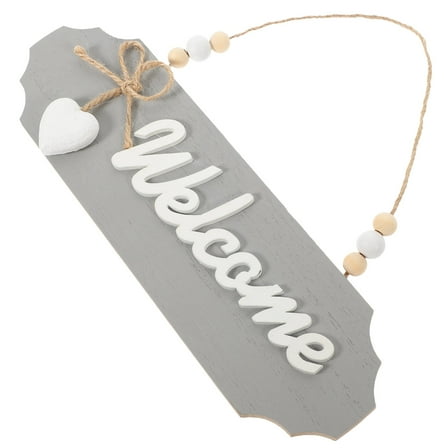 FRCOLOR Rustic Grey Wooden Welcome Sign for Front Door Porch Decor Hanging Decoration