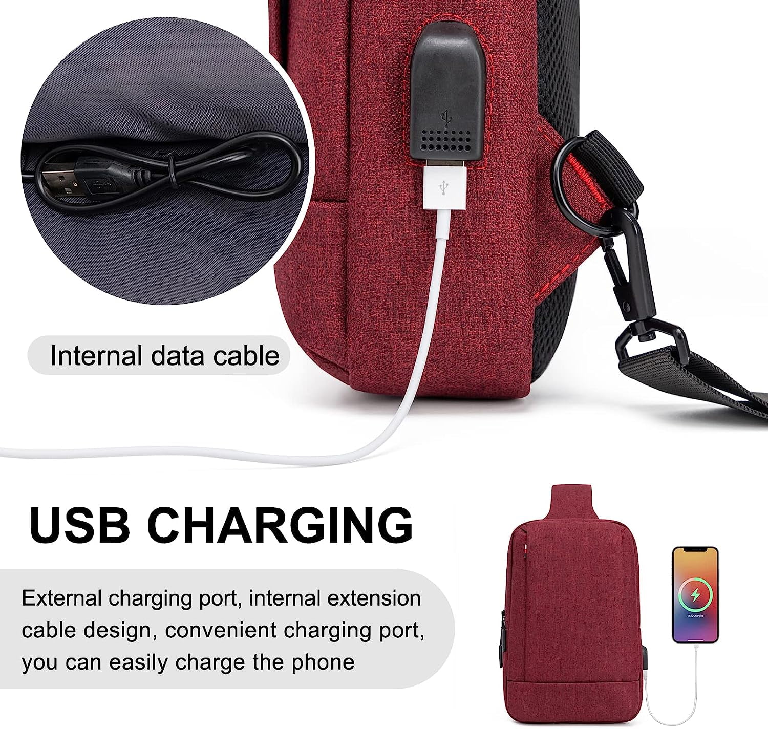 Messenger Bag Sling Bag Crossbody Shoulder Bag for Men Women Travel Work Satchel Bags