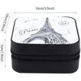 thumbnail image 2 of GFDYREE Portable Gift Jewelry Box for Earring Necklace Bracelet Ring, Travel Storage Case with Doublelayer Design, Made of Materials (Double-decker Eiffel Tower), 2 of 7