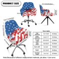 thumbnail image 7 of Xoenoiee Retro American Flag Print Swivel Accent Chair Covers Accent Dining Chair Cover Stretch Mid Century Office Desk Chair Sliopcover Swivel Arm Chair Protector for Home Office Living Room, 7 of 7