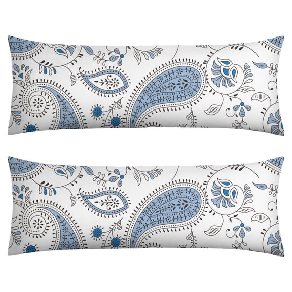 Boho Long Body Pillow Cover – Soft & Breathable Ethnic Fabric, Hidden Zipper, 20"x54", Stylish Abstract Tribal Print – Gift for Side Sleepers, Pregnancy, Home Decor
