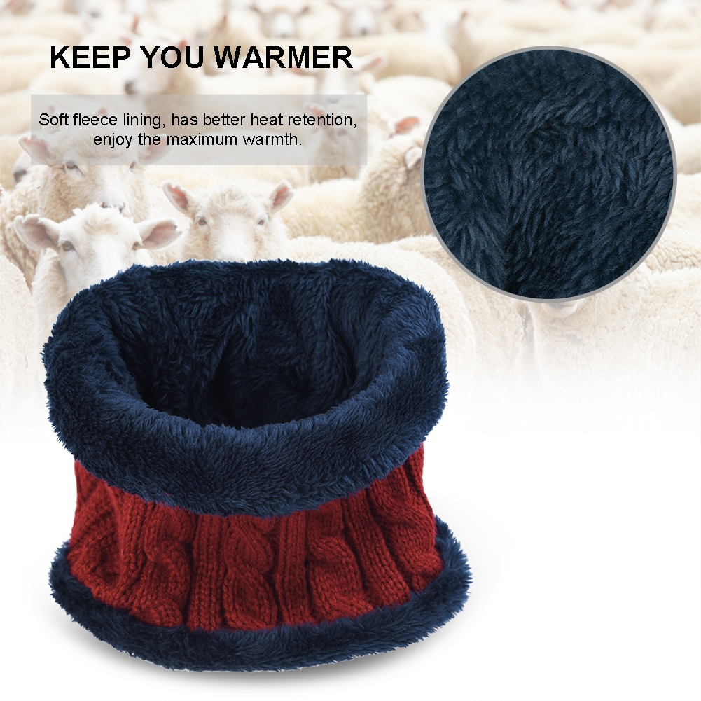 VBIGER Winter Beanie Hat Scarf Set Warm Knit Hat Thick Knit Skull Cap For Men Women - image 5 of 8