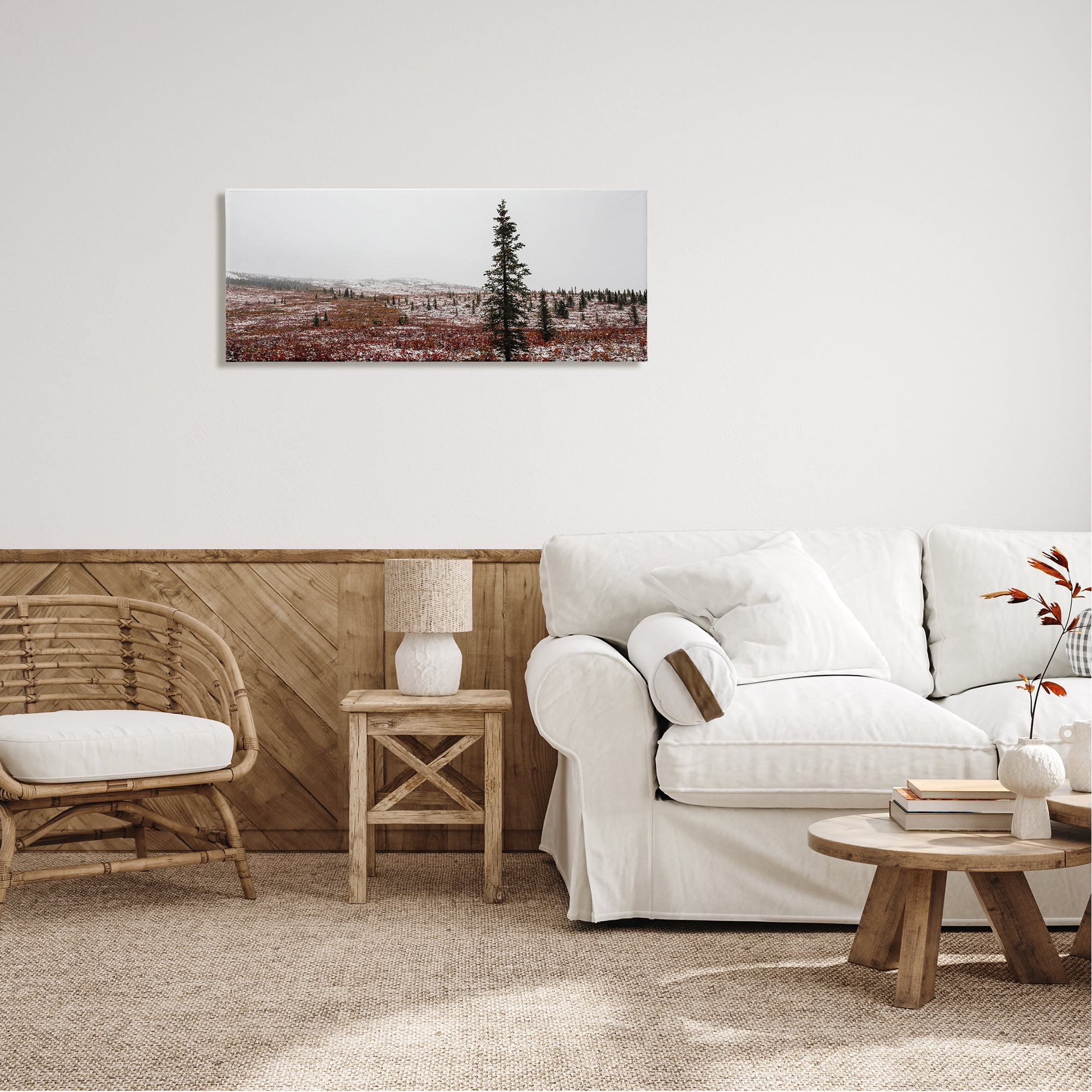Stupell Industries Tall Pine Landscape Landscape Photography Gallery Wrapped Canvas Art Print Wall Art, 40 x 17