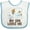 White and Blue, variant on Inktastic My Opa Loves Me Grandson Boys Baby Bib