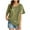 Army Green, variant on Diufon Casual Womens Tops Square Neck Short Sleeve T-Shirts Summer Solid Color Loose Tees
