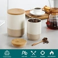 thumbnail image 3 of Sabine Small Ceramic Canister with Airtight Wood Lid - 18 oz Kitchen Storage for Coffee, Sugar, Tea & Spices - Compact Countertop Jar, 3 of 15