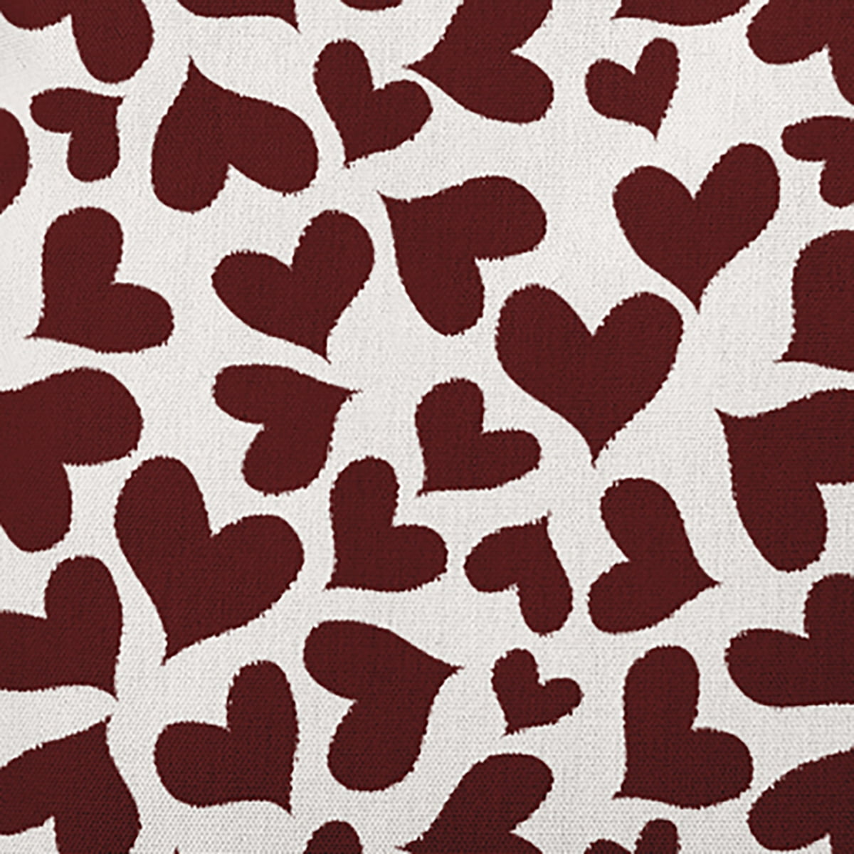 18"x18" Simply Daisy Valentines Patterned Hearts Poly Accent Pillow, Maroon Qty 1