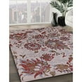 thumbnail image 3 of Ahgly Company Machine Washable Indoor Round Industrial Modern Silver Pink Area Rugs, 5' Round, 3 of 7