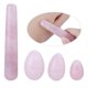 thumbnail image 2 of Set de huevos de Yoni, 4 piezas de masajeador + 3 piezas de cristal de cuarzo natural perforado Huevos de jade de piedra + 1 unidad de masajeador para mujeres Ejercicio para fortalecer(02) Ecomeon no, 2 of 6