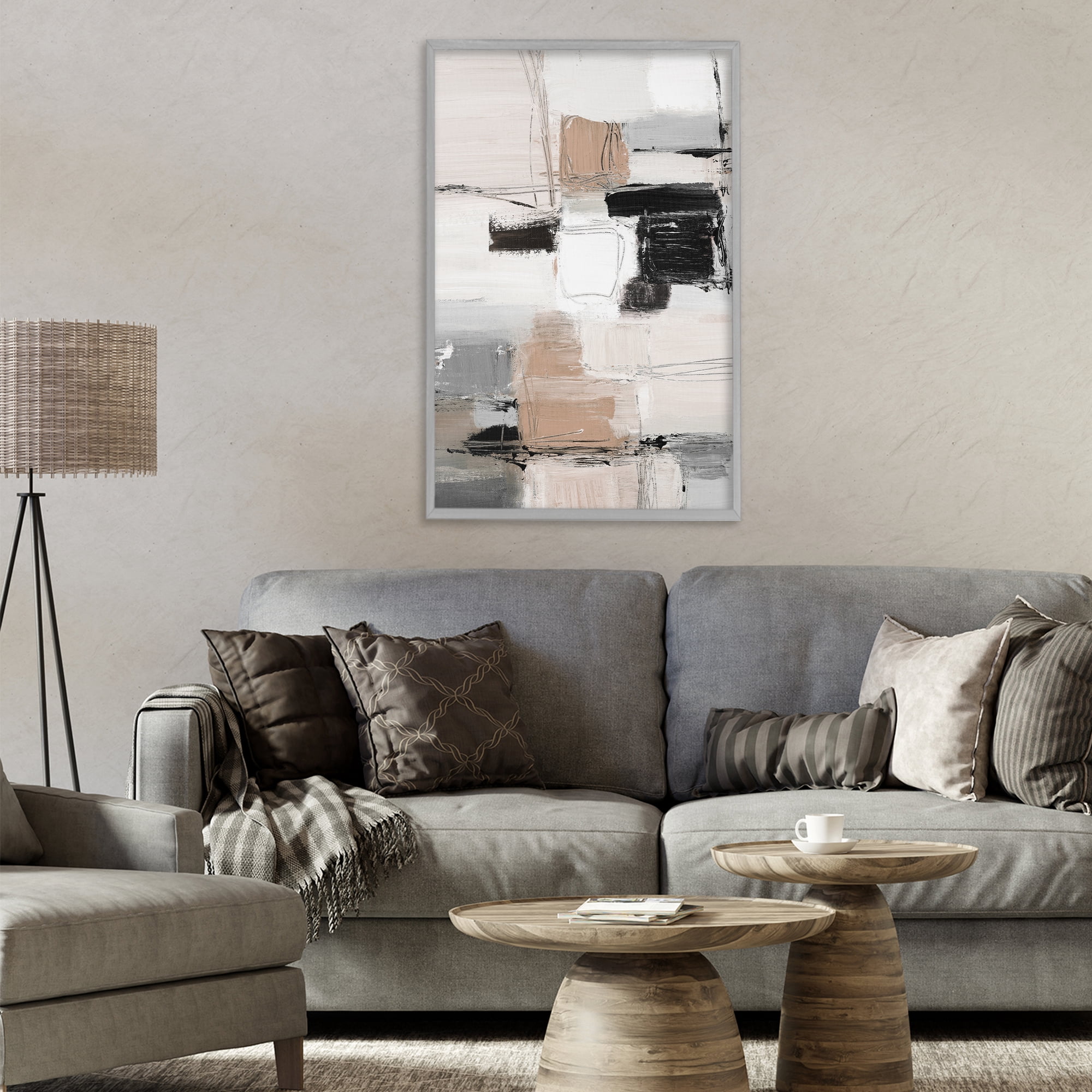 Stupell Industries Contemporary Neutral Variety Gray Framed Giclee Art, design by Lanie Loreth