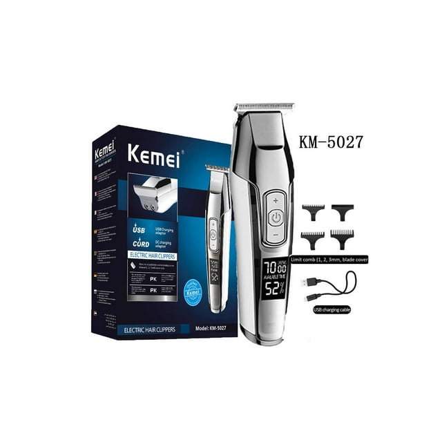 Recortadora de pelo y barba Kemei KM-5027 de alta potencia 5 W 800 mAh