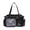 Black (send crossbody belt rolled plate), variant on Japanese School Style Ita Tote Bag with Clear Display Window for Women and Girls, Large Capacity Commuter Student Shoulder Crossbody Purse with Multi-Pockets and Zipper Closure in Black White Purple