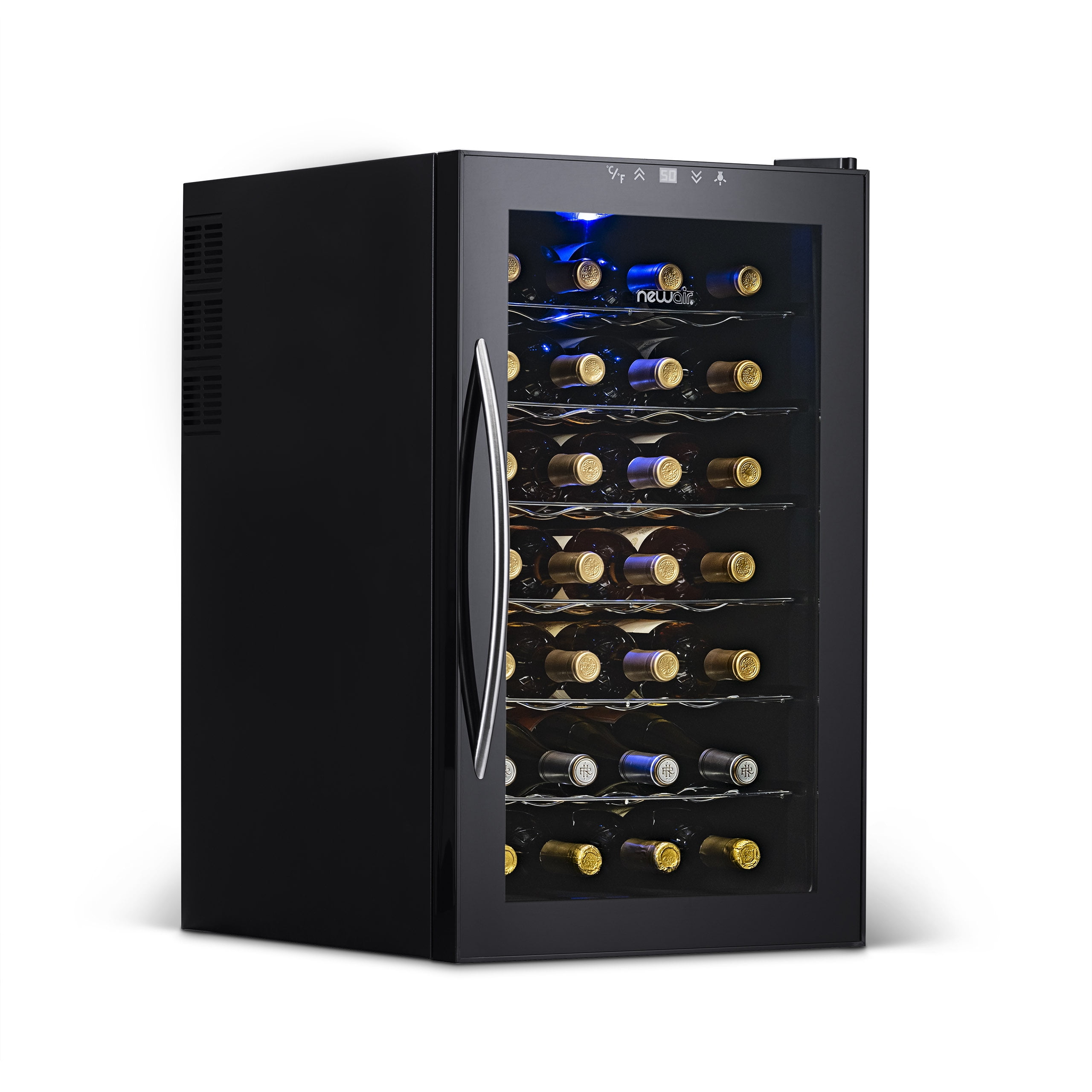 NewAir Silent Wine Cooler 28 Bottle Capacity Freestanding Refrigerator