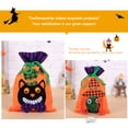 thumbnail image 4 of Inteprter Bolsa de dulces de Halloween para el hogar, bolsas con cordón de vacaciones interesantes, paquete de soportes para regalos, accesorios para Kits de decoración para fiestas Bruja naranja Inteprter HA068065-01, 4 of 6