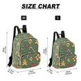 thumbnail image 2 of FORMRS Mini Backpack Purse for Women Quilted Travel Daypack Casual Shoulder Bag, Yellow Christmas Gingerbread, 2 of 7