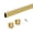 Matte Brass, variant on Premium hourglass closet rod - custom cut to size. Hourglass shaped wardrobe tube, protective top cover, seamless and reversible with ribbed and smooth sides. (Matte Black)