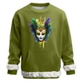 thumbnail image 2 of RKSTN Carnival Party Sweatshirts for Men Oversized Crew Neck Carnival Graphic Print Versatile Fleece Sweatshirt Mens Casual Round Neck Relaxed Fits Comfy Pullover Sweatshirt Top Fall Winter Clothes, 2 of 7