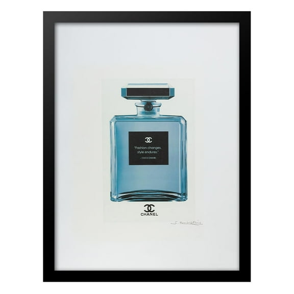 Fashion Glam Perfume Bottle, Classic Quote - Framed Print