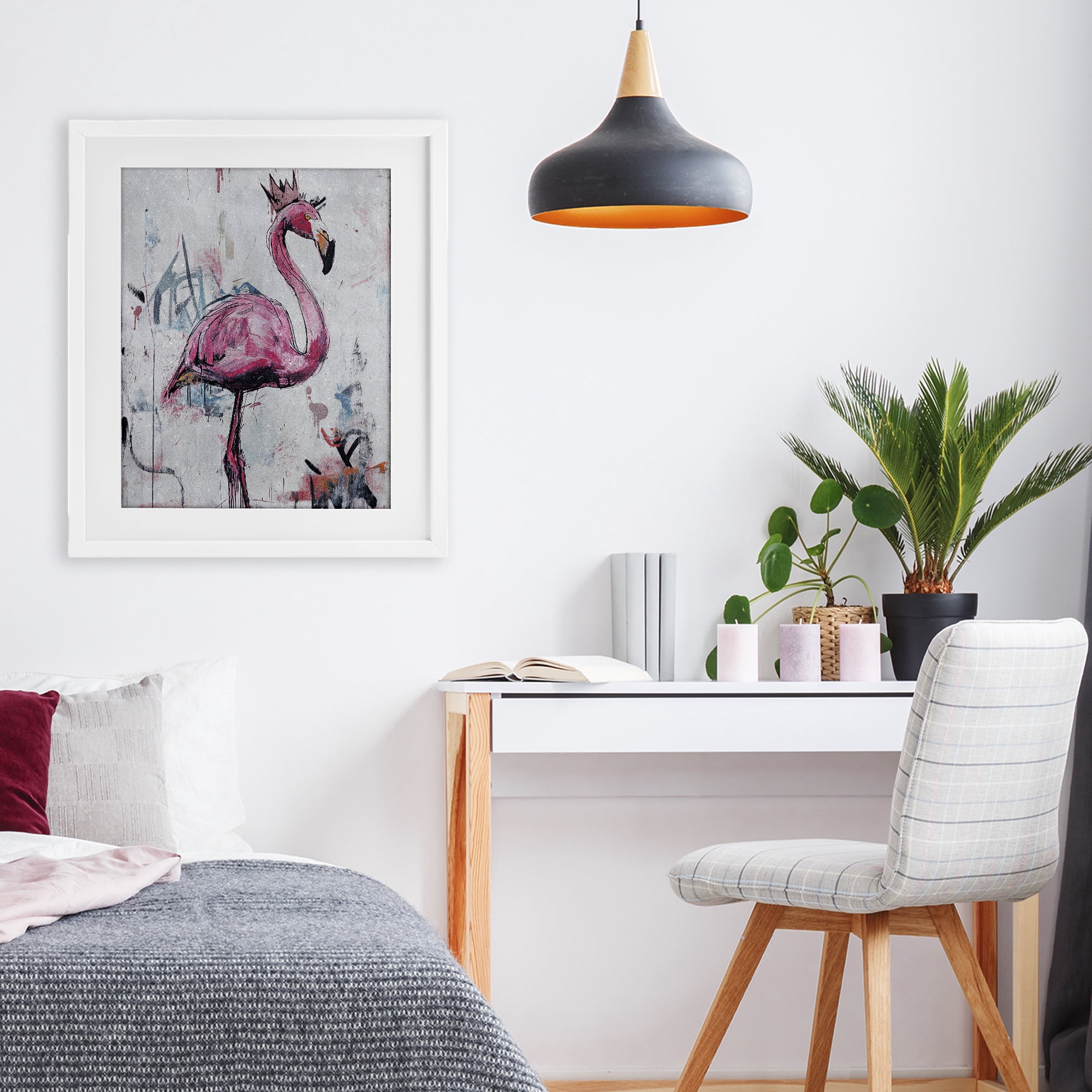 Stupell Industries Urban Feather Glow White Framed Print Under Glass, design by Svetlana Aleynikova