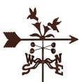 thumbnail image 2 of EZ Vane Hummingbirds Weathervane — Garden Mount, Wind Cups, Antique Copper Finish, Steel with Durable Triple Powder Coating, Handcrafted in USA, 2 of 10