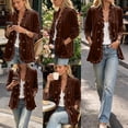 thumbnail image 5 of Guluxicc Women's Velour Dressy Jackets Ruffled Trim Long Sleeve Casual Jackets with Pockets for Everyday Fall Winter, 5 of 7