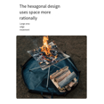 thumbnail image 2 of Foldable Fireproof Mat Flame Retardant Heat Resistant Pad Hexagonal Fire Pit Ember Mat for Outdoor Camping Picnic,Small, 2 of 8