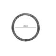 thumbnail image 4 of Fundas universales para volante de 38 cm con diseño de pata de gallo en blanco y negro con diseño geométrico abstracto, 4 of 5