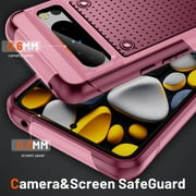 Allytech Rugged Case for Google Pixel 8 Pro, Military Grade Shockproof Protective Bumper Anti-Scratch Dual Layers Phone Case Cover for Google Pixel 8 Pro - Rose