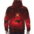 thumbnail image 7 of Rateoe Black Spider Web With Spiders Pattern Mens Hoodie, Pullover Hooded Sweatshirt, Kangaroo Pocket Hoodie Ideal for Daily Wear, Travel and Home-Medium, 7 of 7