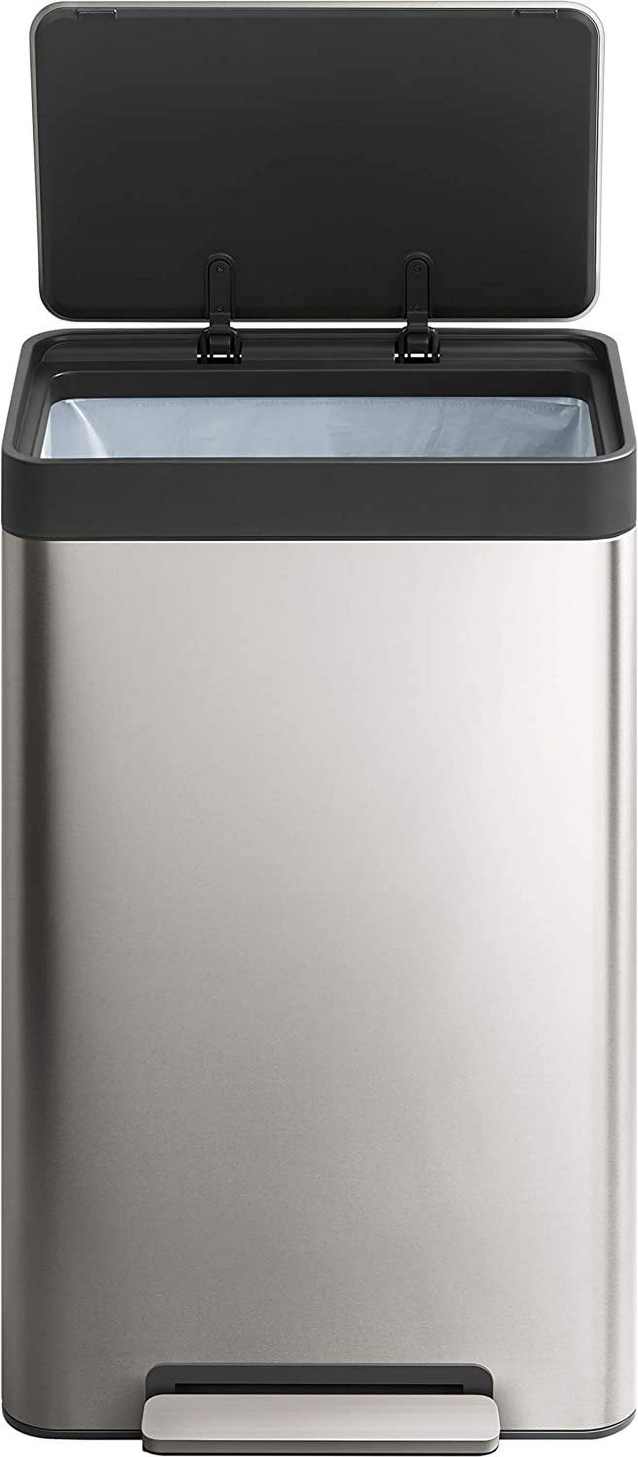 KOHLER 13 Gal. Stainless Steel Trash Can in Black Stainless K-20940-BST -  The Home Depot