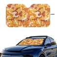 thumbnail image 2 of Xixirimido Windshield Sunshade for Car Foldable Front Window Cover Sun Shade Sun Visor Block UV Rays Universal Fit Automotive Accessories, Camouflage Orange, 2 of 8
